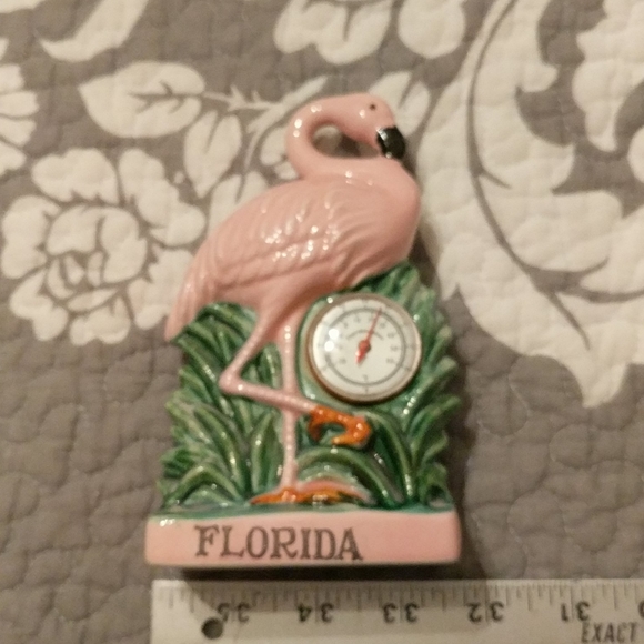 Vintage Pink Flamingo thermometer - Picture 2 of 4
